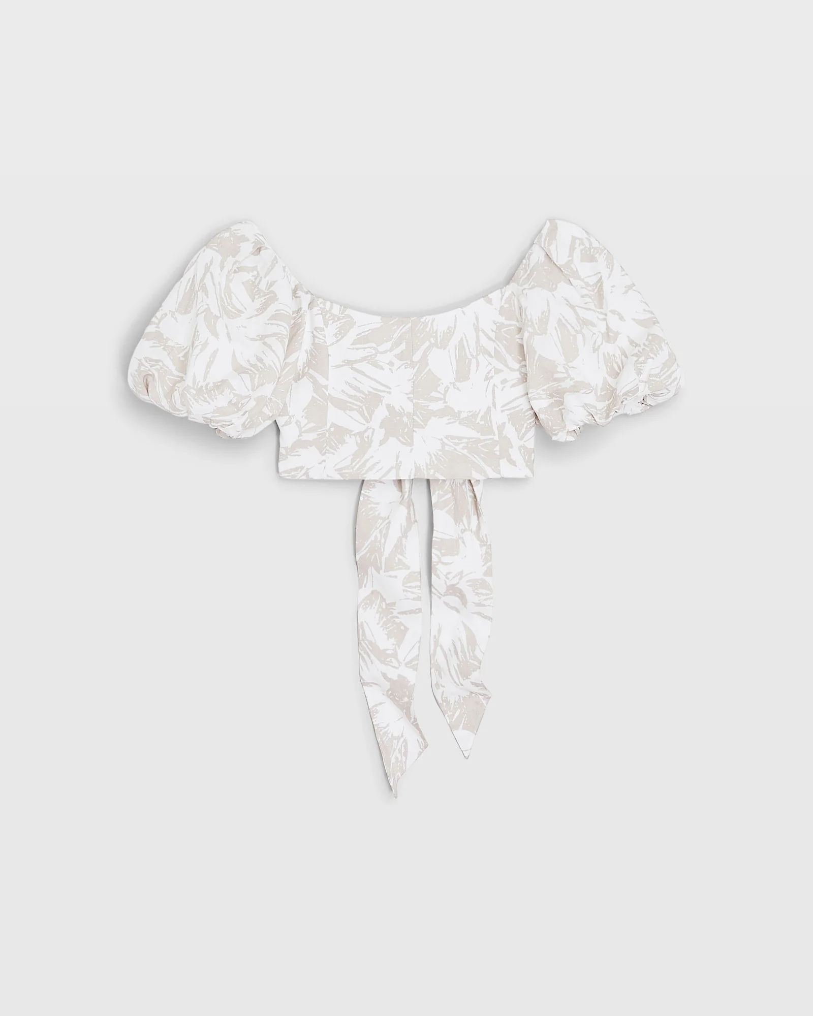 Balloon Sleeve Crop Top