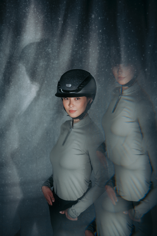 AIRLUXE SUPREME GLAM SHORT VISOR<br>RIDING HELMET