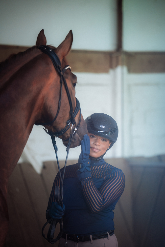 AIRLUXE SUPREME GLAM SHORT VISOR<br>RIDING HELMET