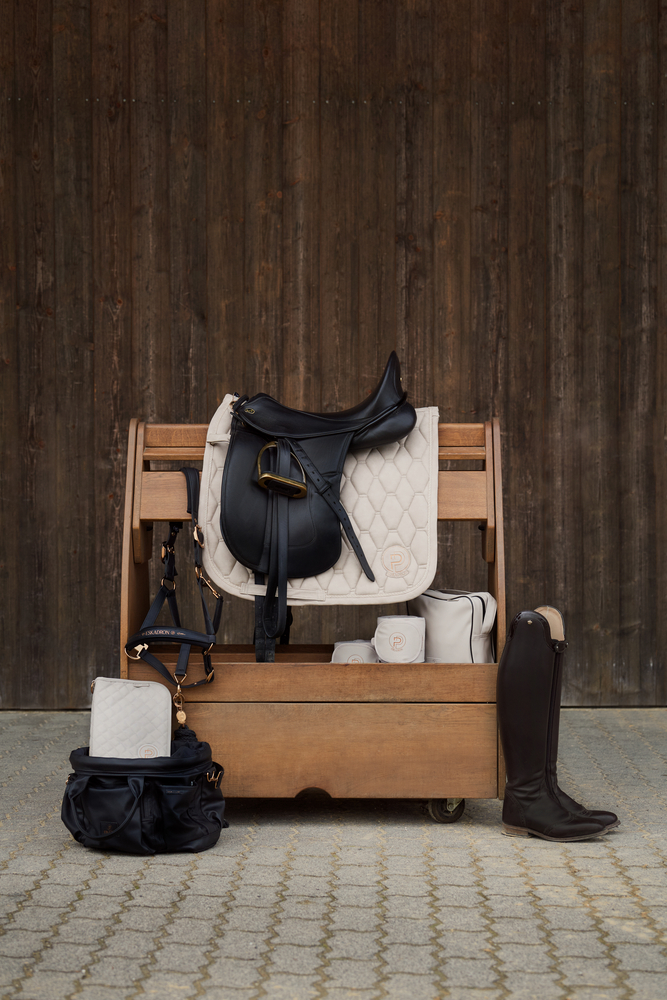 METALLIC FAUX LEATHER<br>SADDLE CLOTH
