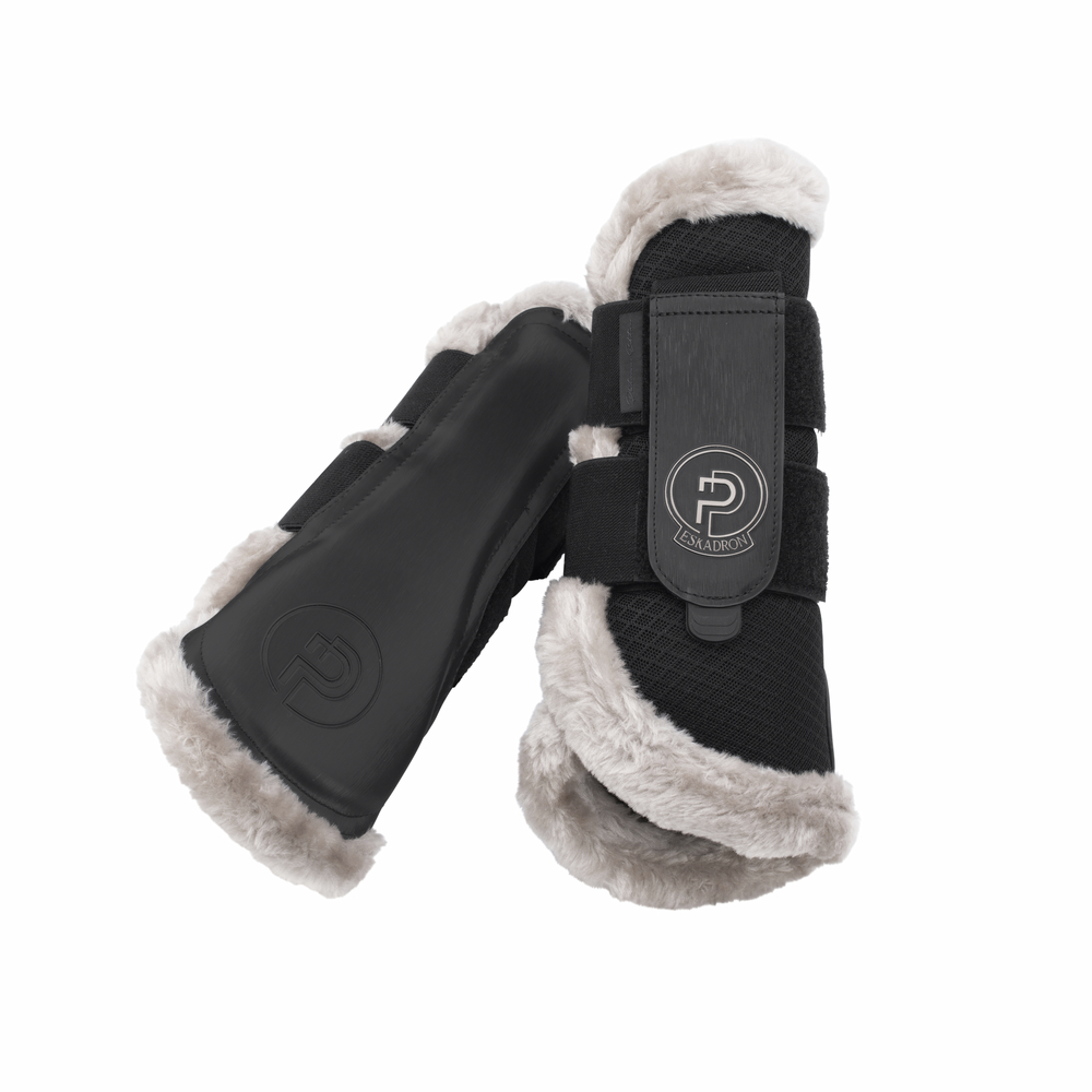 MESH FAUX FUR<br>TENDON BOOTS
