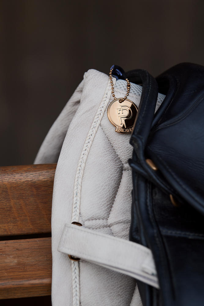 METALLIC FAUX LEATHER<br>SADDLE CLOTH