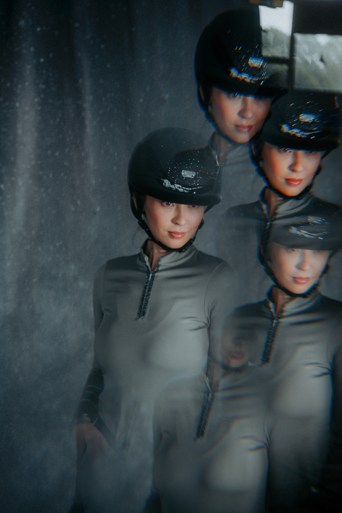 AIRLUXE SUPREME GLAM SHORT VISOR<br>RIDING HELMET