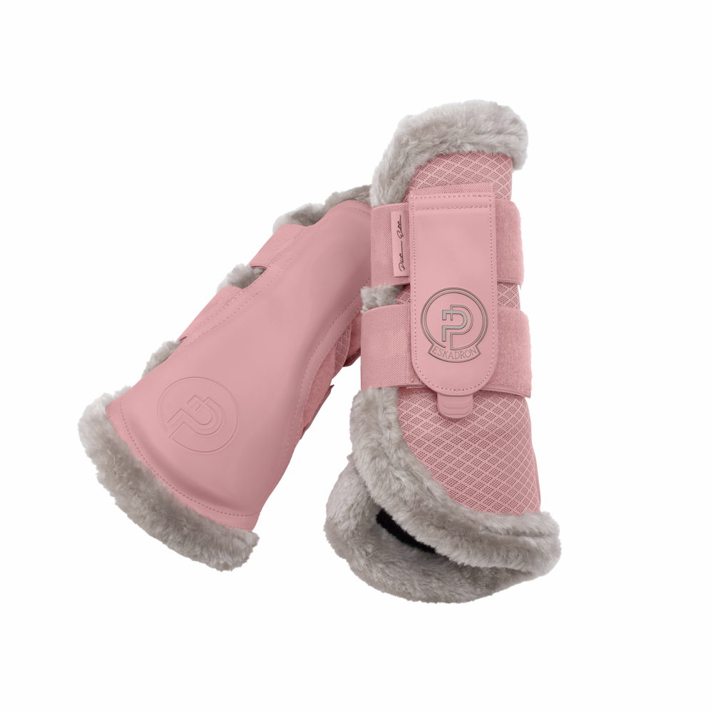MESH FAUX FUR<br>TENDON BOOTS