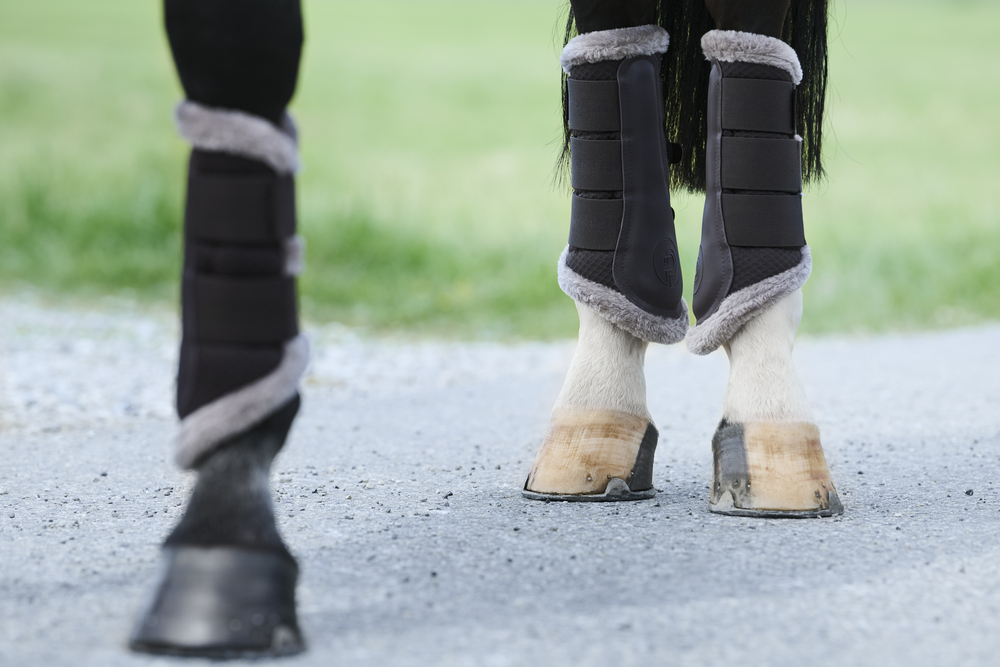 MESH FAUX FUR<br>TENDON BOOTS