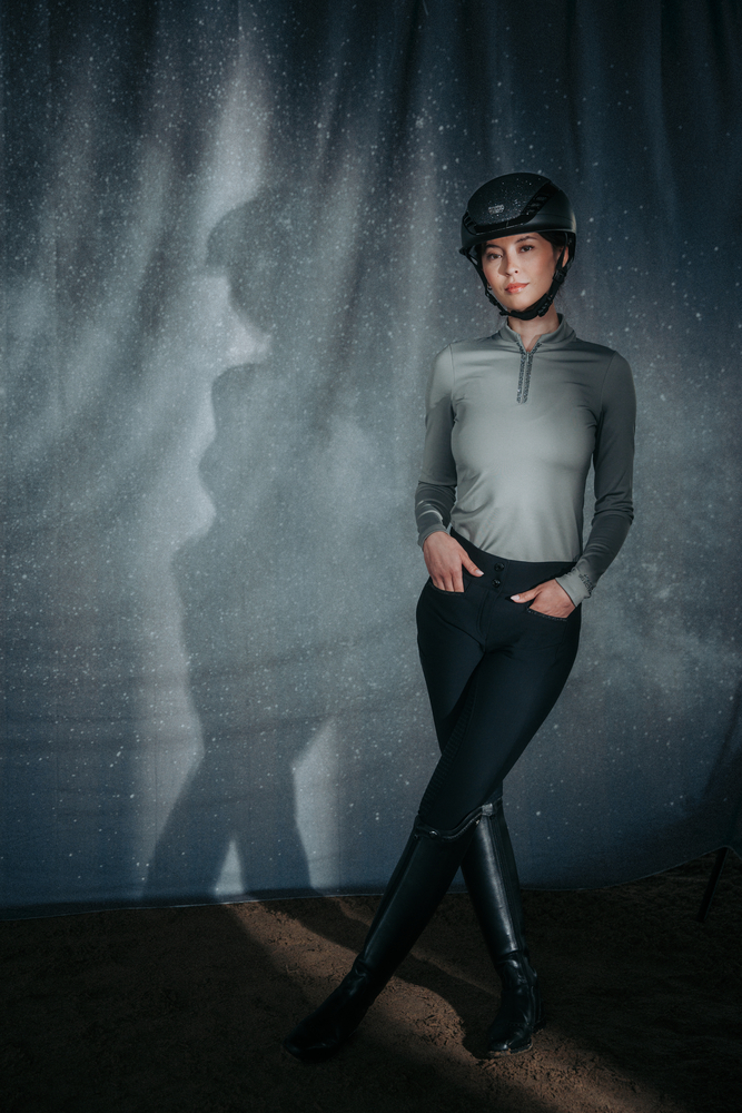 AIRLUXE SUPREME GLAM SHORT VISOR<br>RIDING HELMET