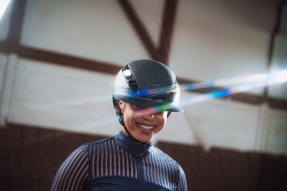 AIRLUXE SUPREME GLAM LONG VISOR<br>RIDING HELMET