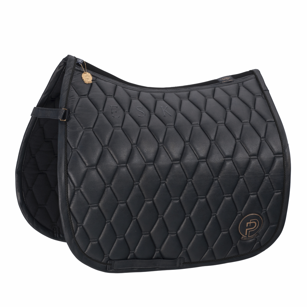METALLIC FAUX LEATHER<br>SADDLE CLOTH