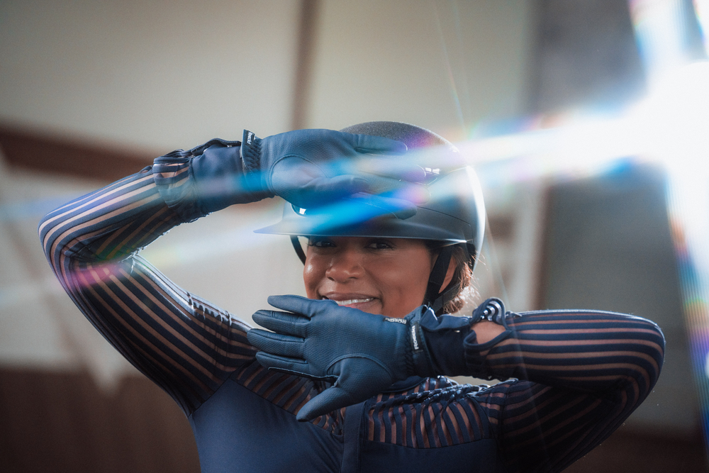 AIRLUXE SUPREME GLAM LONG VISOR<br>RIDING HELMET