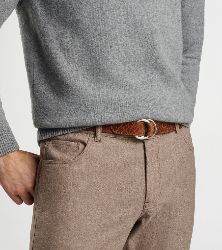 Pebbled Bison O-Ring Belt