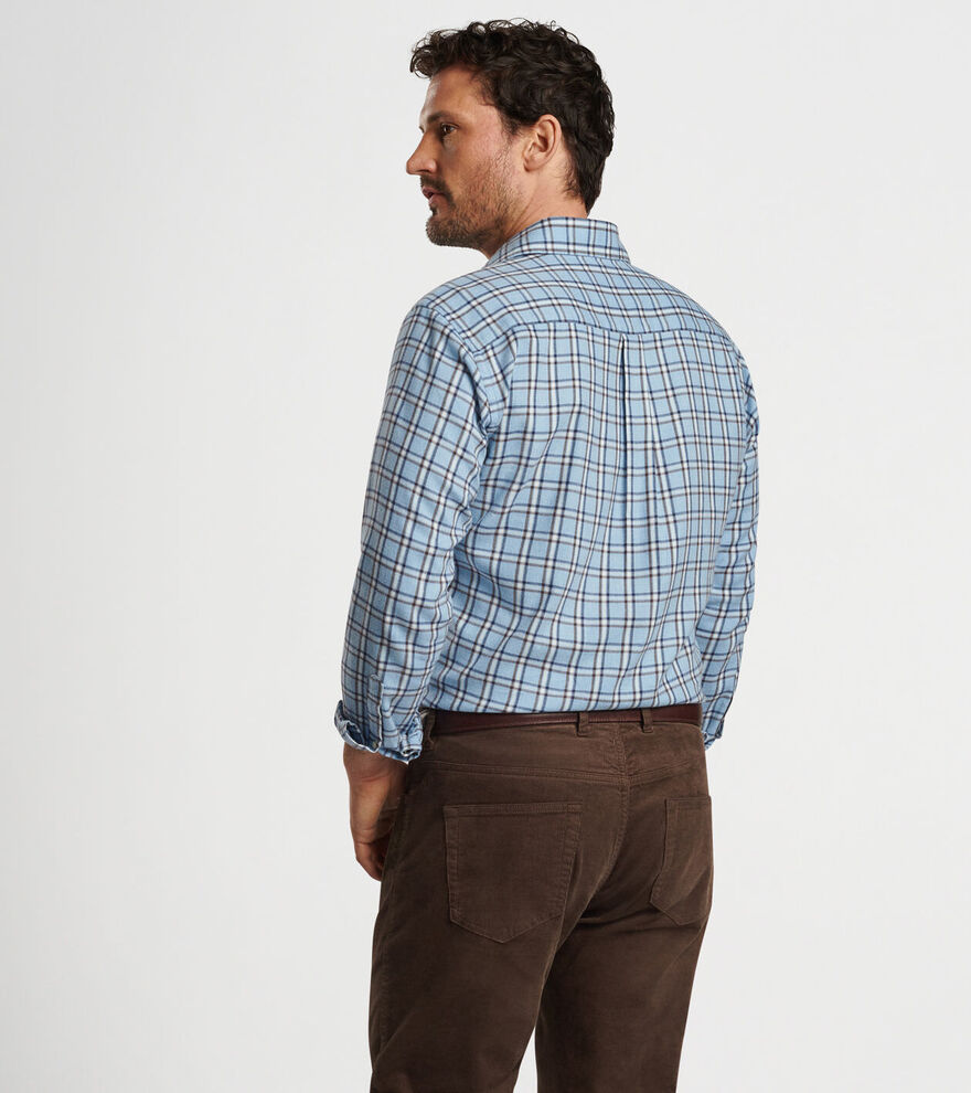 Nelson Flannelite Cotton-Stretch Sport Shirt