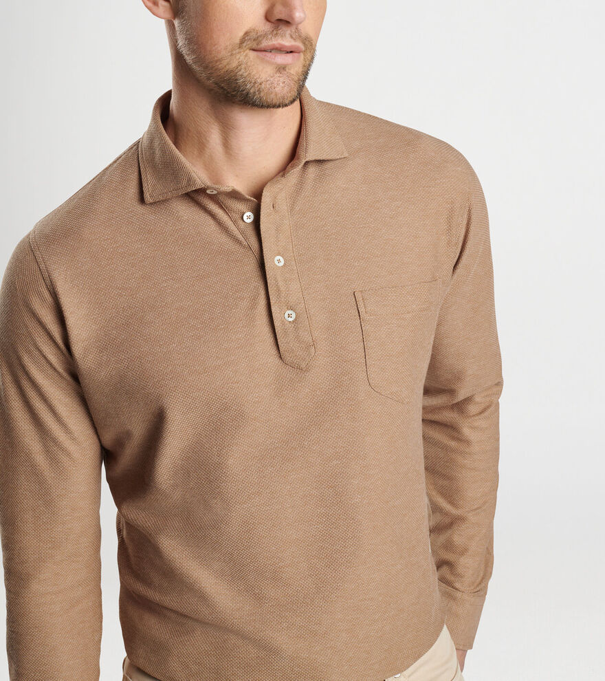 Ramble Long-Sleeve Cotton Cashmere Polo