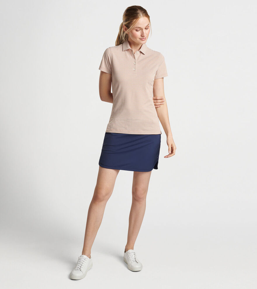 Vista Stripe Sport Mesh Short Sleeve Button Polo