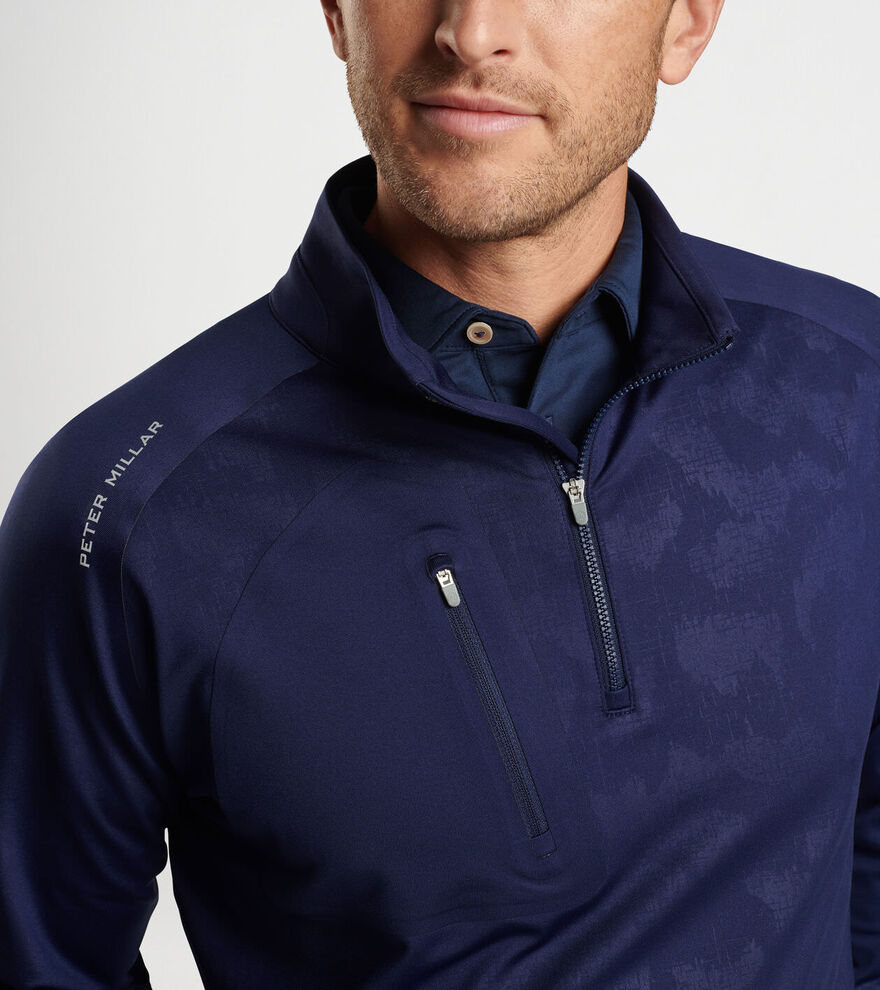 Verge Windowpane Camo Performance Quarter-Zip