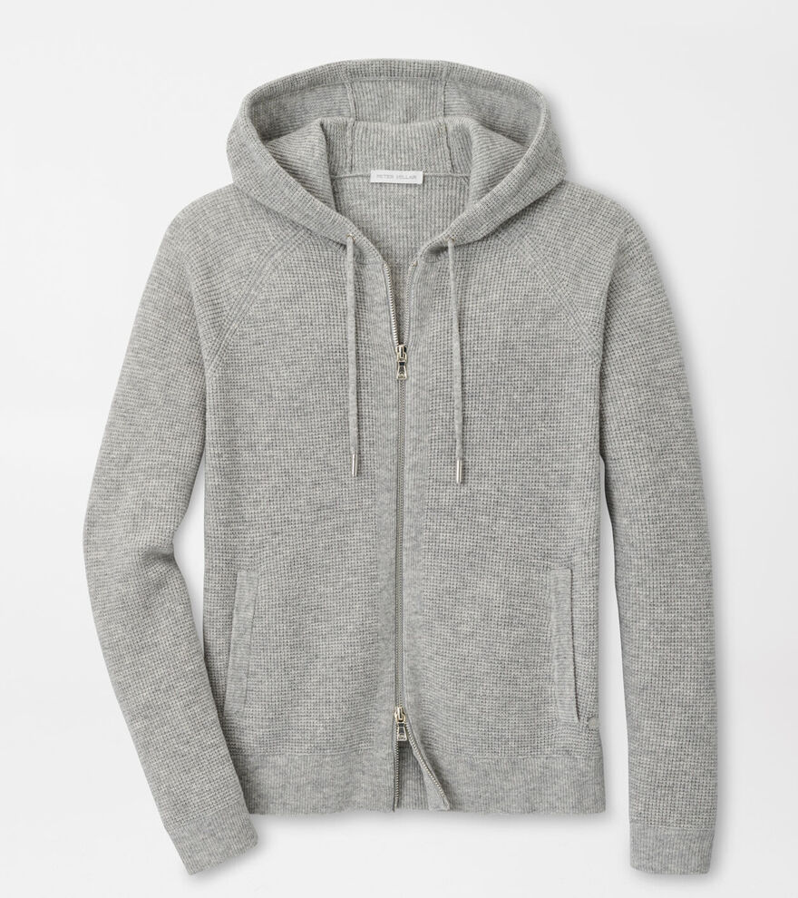 Julia Waffle Knit Hooded Cardigan