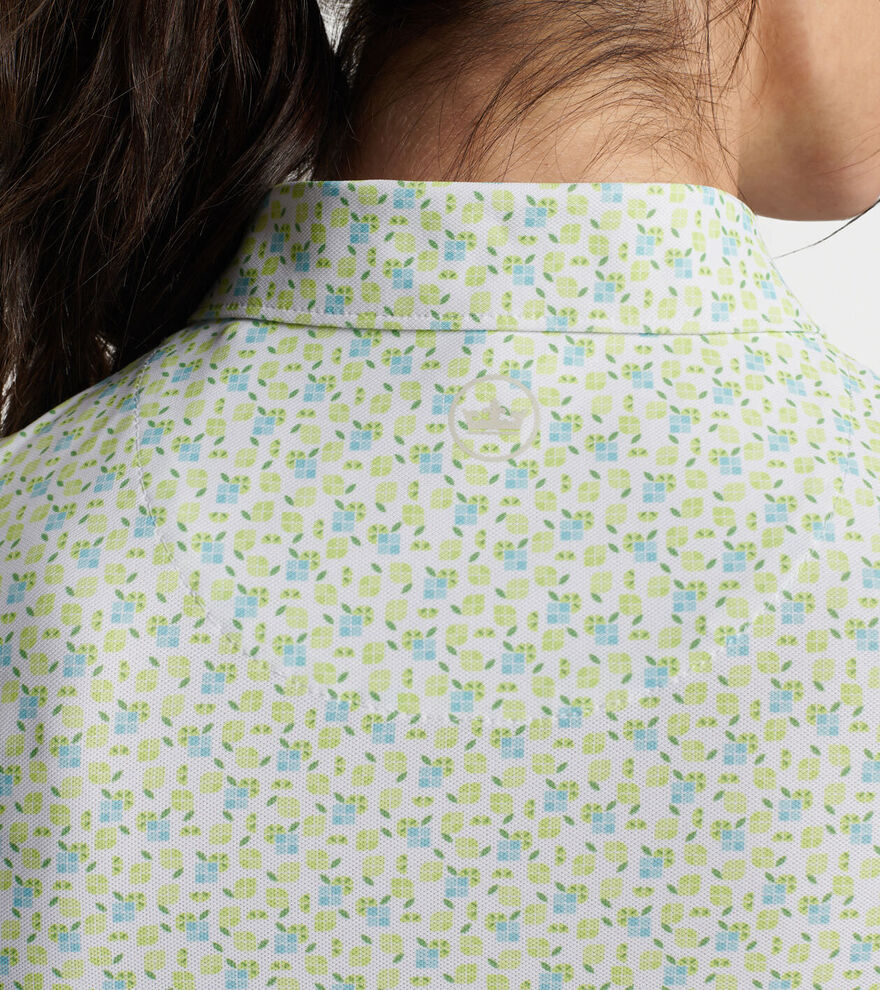 Main Squeeze Banded Sport Mesh Sleeveless Button Polo