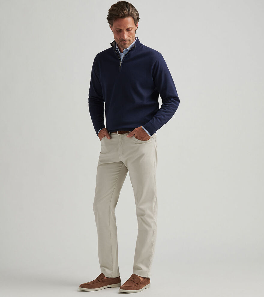 Coolspun Cotton Quarter-Zip Sweater