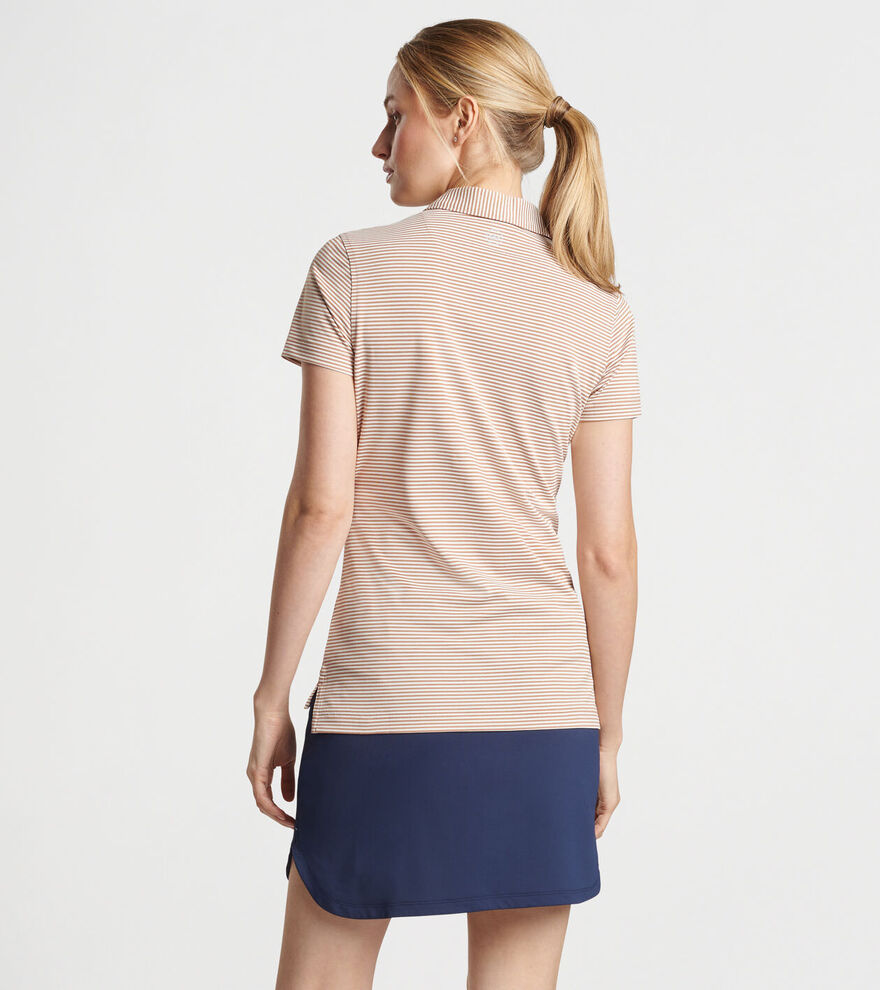 Vista Stripe Sport Mesh Short Sleeve Button Polo