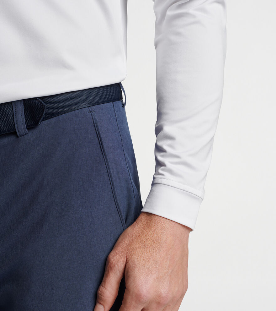 Solid Stretch Jersey Long Sleeve Polo