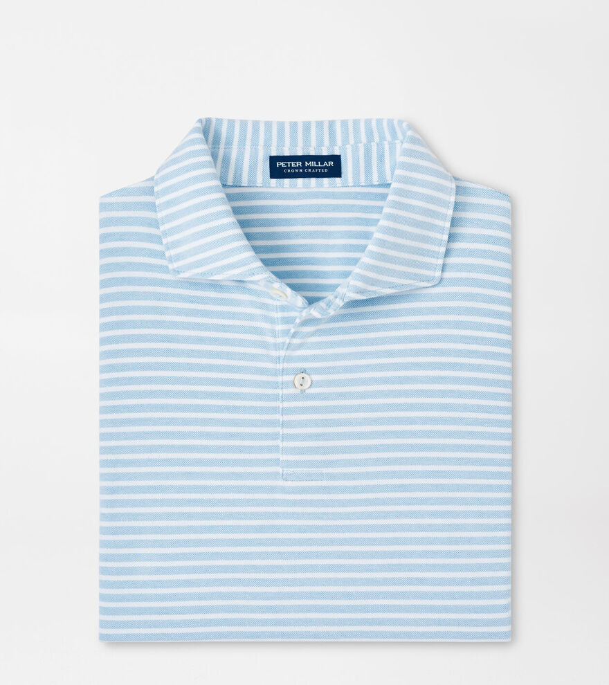 Albatross Stripe Cotton Blend Piqu&eacute; Polo