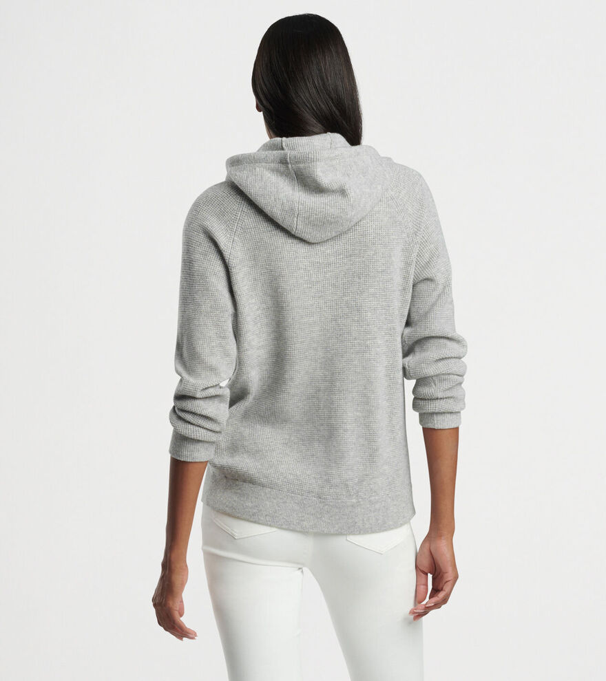 Julia Waffle Knit Hooded Cardigan