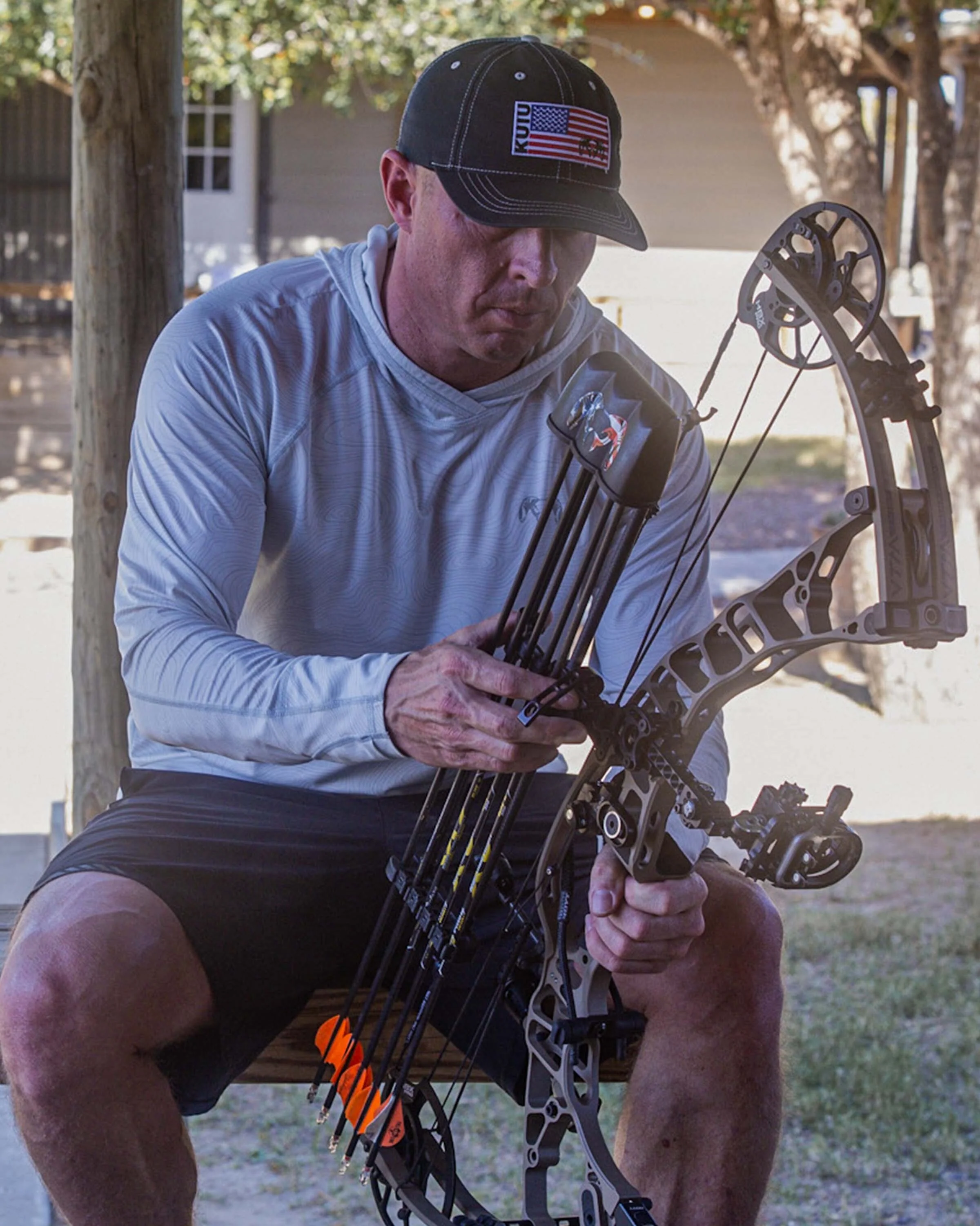 Gila LS Hoodie | Skyline Topo Print