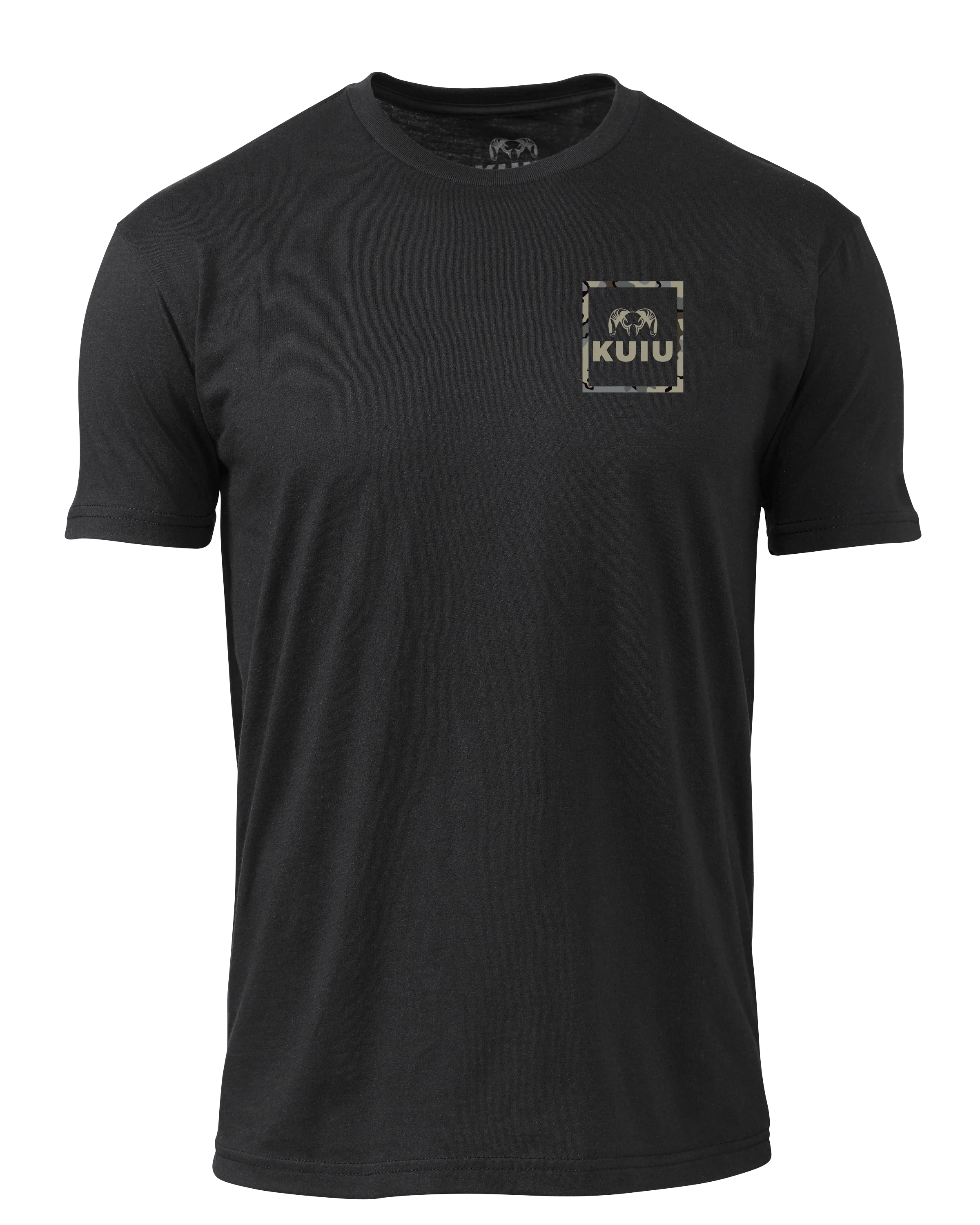 Vertical Vias Flag T-Shirt | Black