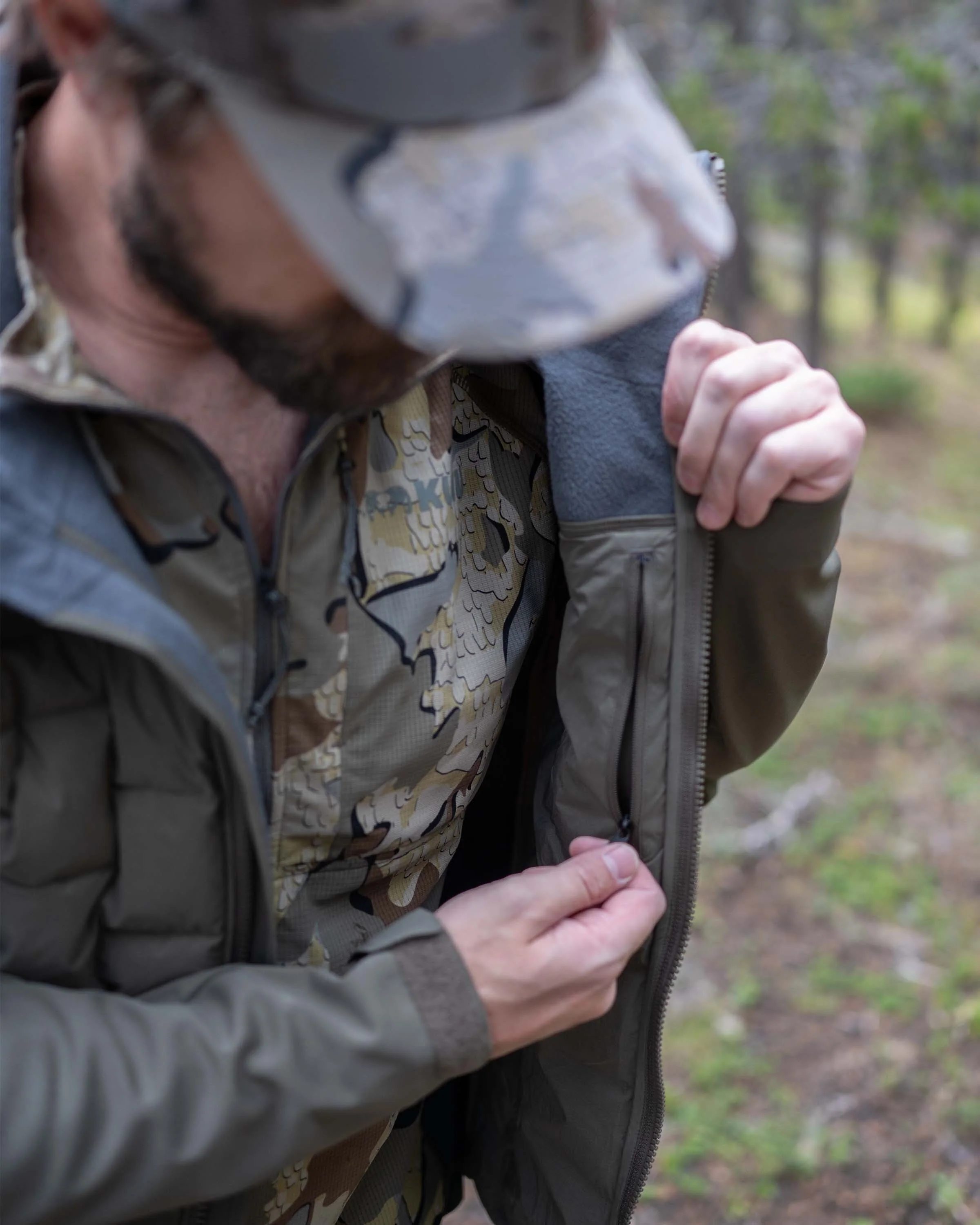 Axis Thermal Hybrid Hooded Jacket | Ash