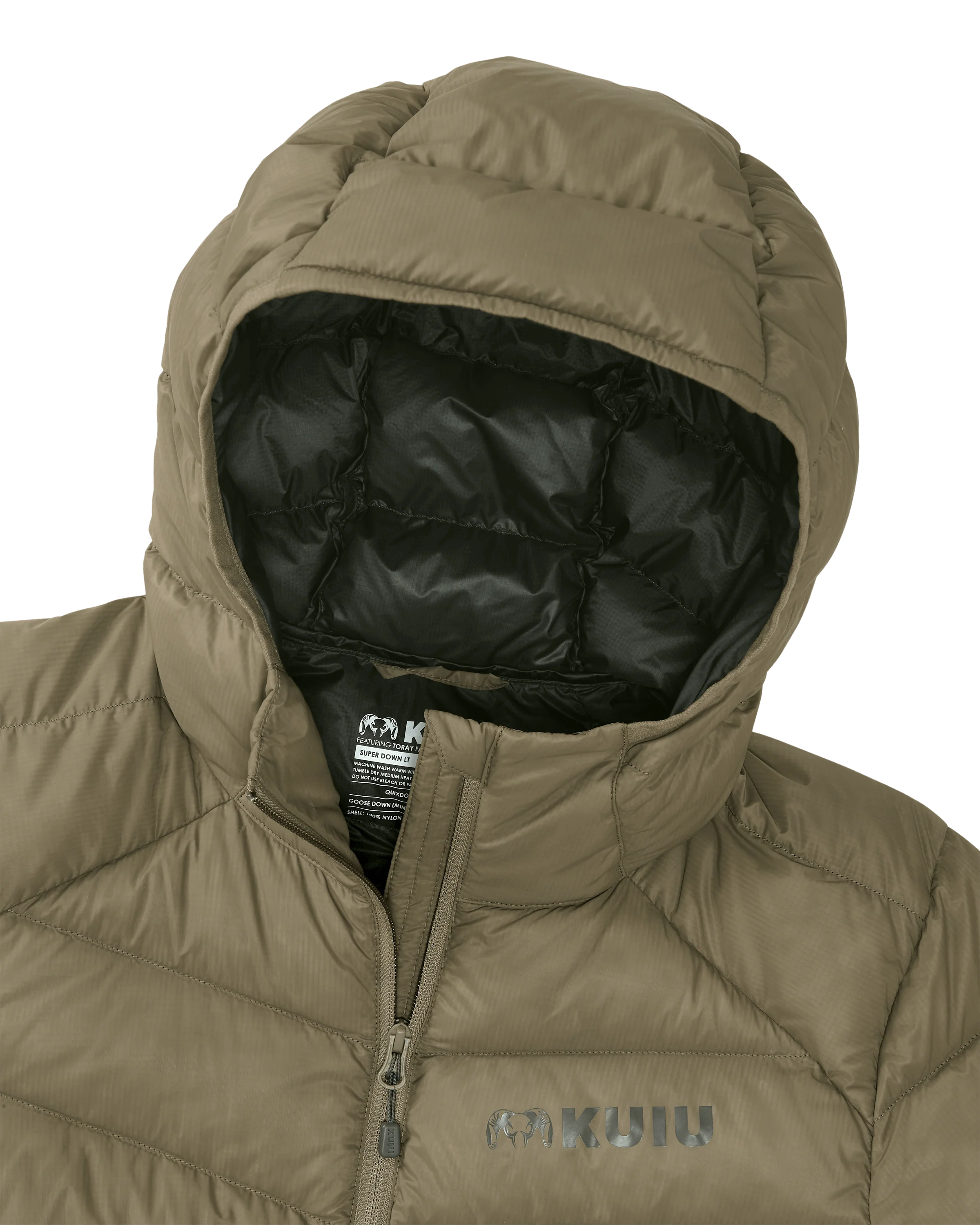 Women's Super Down LT Hooded Jacket | Khaki