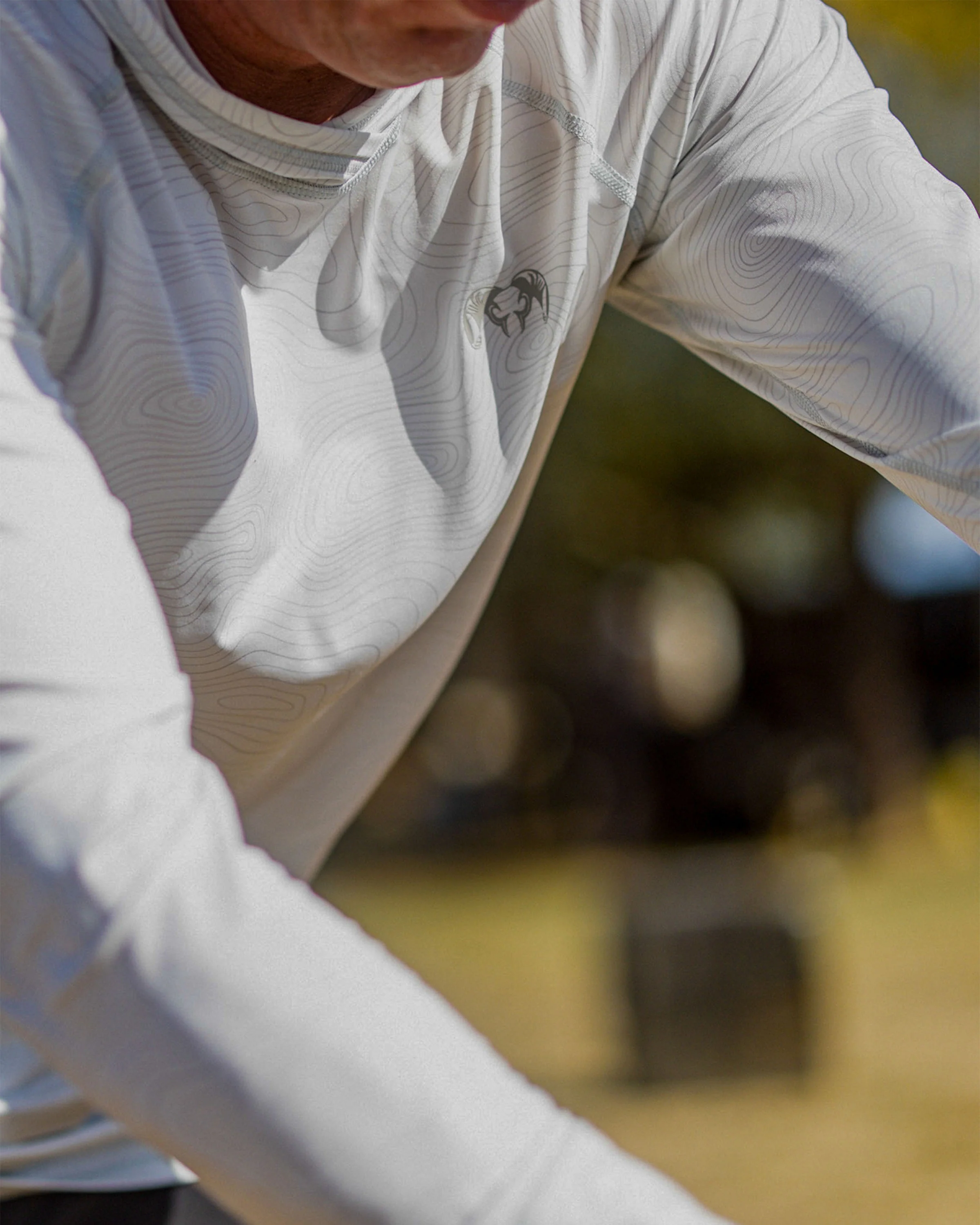 Gila LS Hoodie | Glacier Topo Print