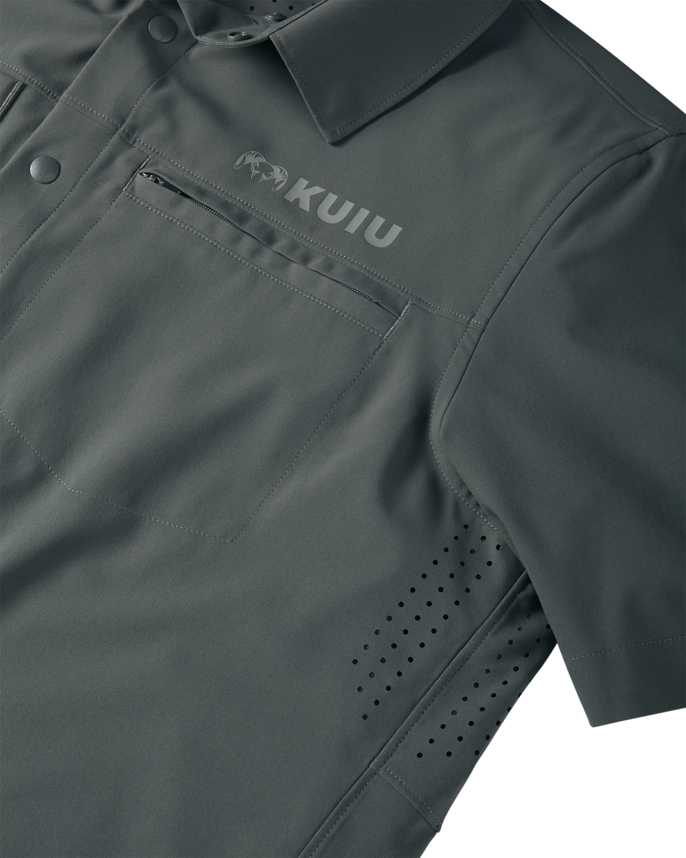 Mesa Vented SS Snap Shirt | Stone