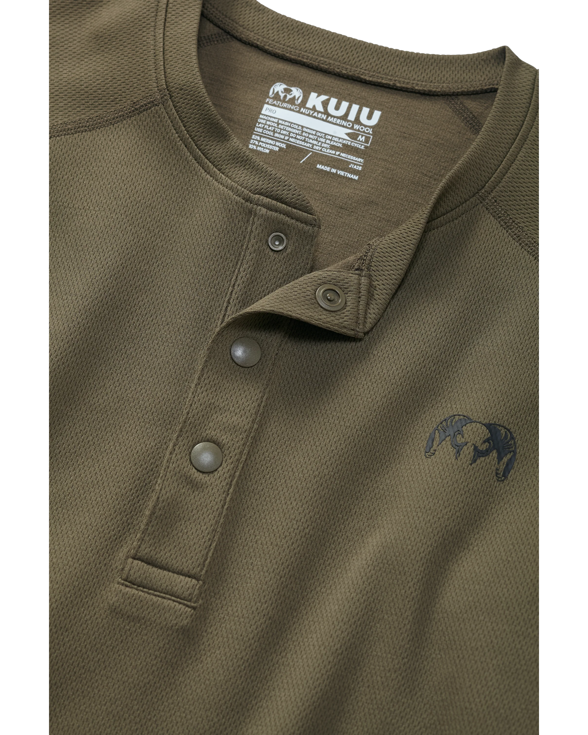 PRO Merino 200 Henley | Ash