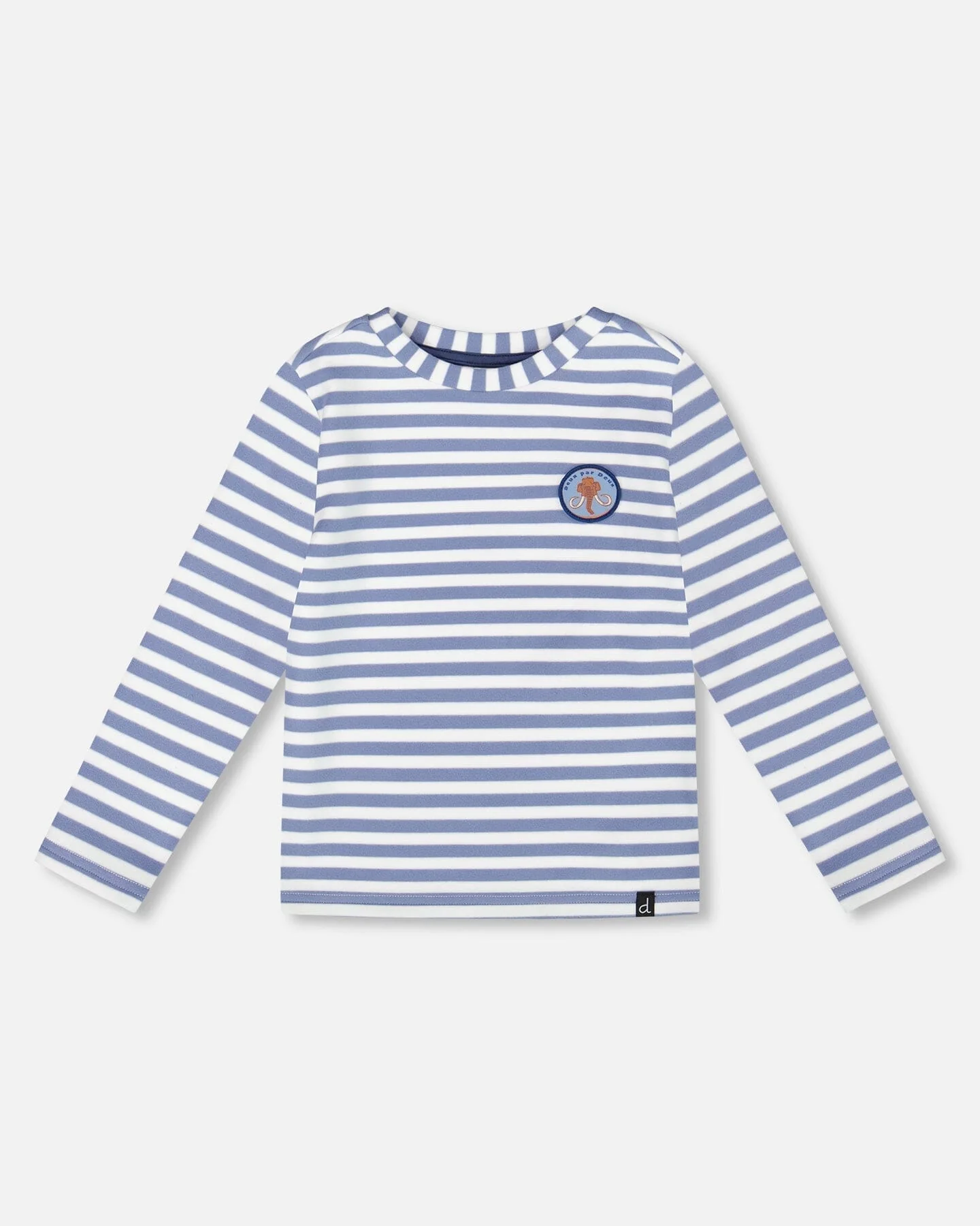 Super Soft Long Sleeve Striped Jersey T-Shirt Light Blue