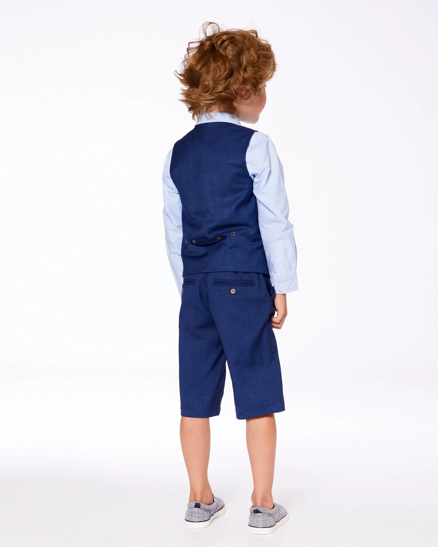 Slant Pocket Bermuda Shorts Navy Blue