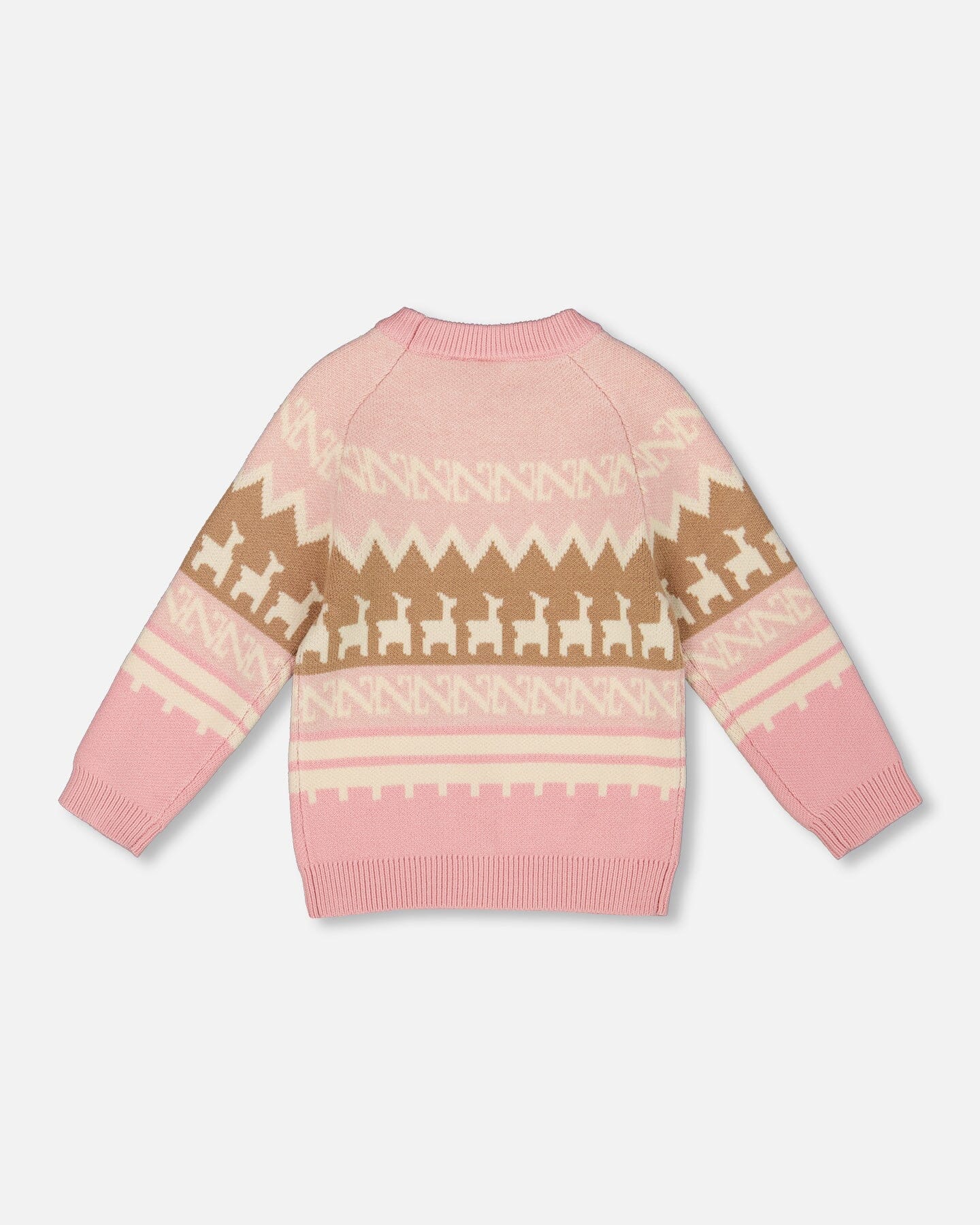 Llama Jacquard Sweater Dusty Pink