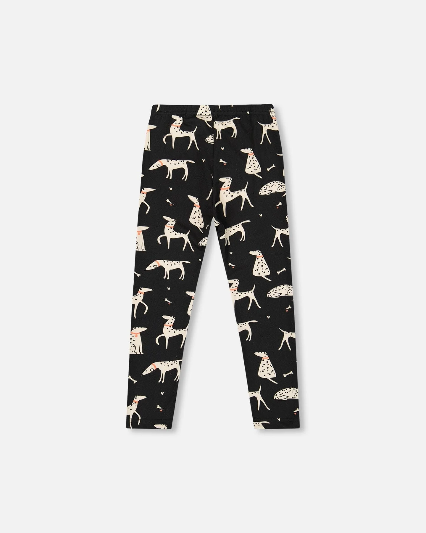 Printed Jersey Leggings Black With Dalmatians