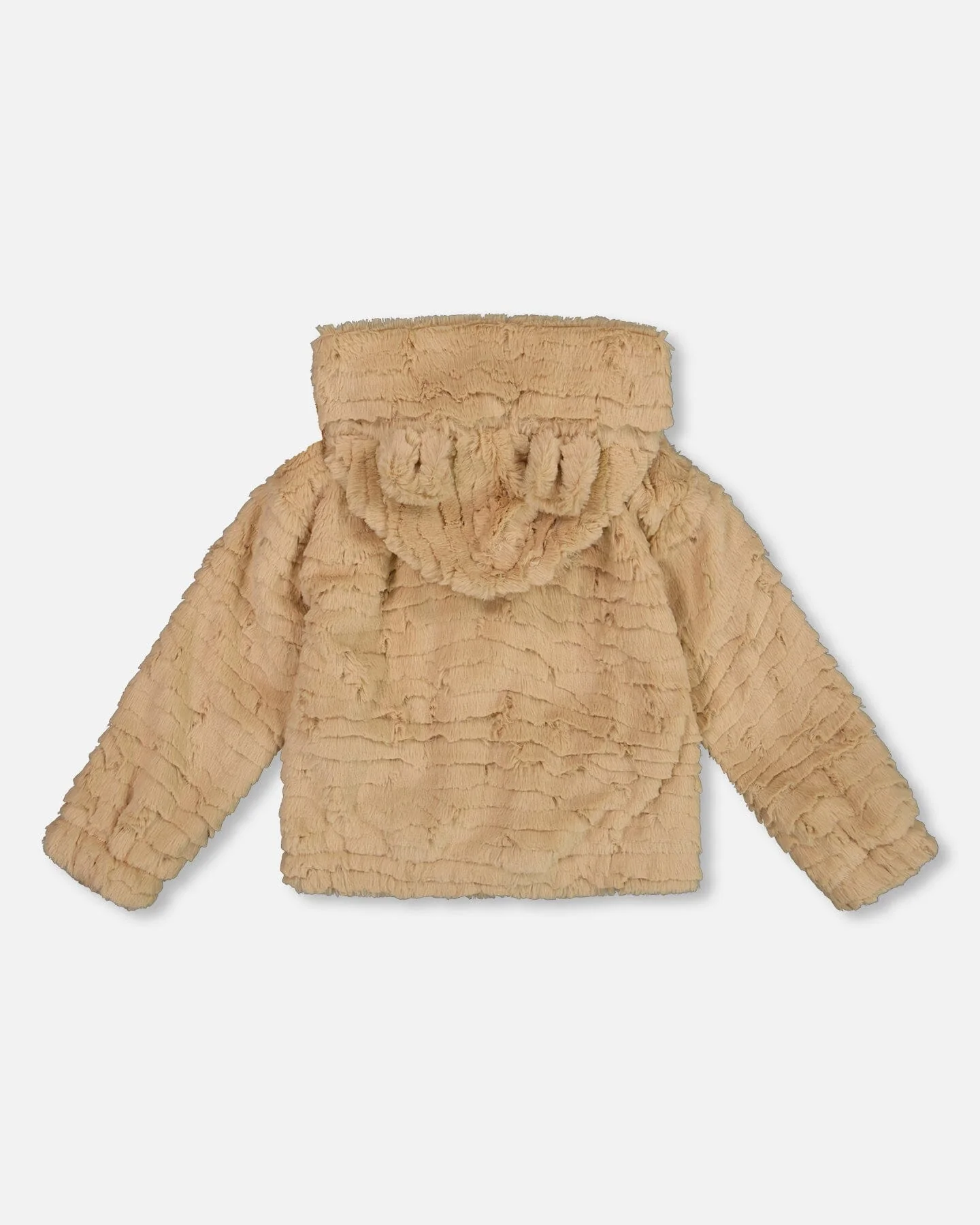 Faux Fur Hooded Jacket Nougat