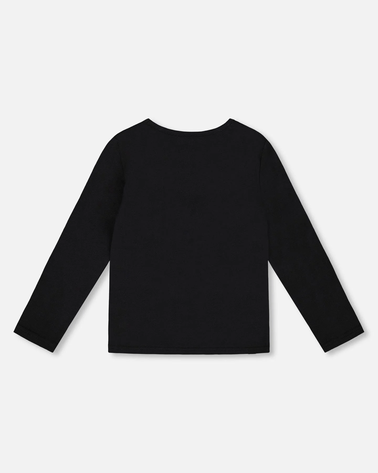 Long Sleeve Organic Cotton Jersey Bow Tee Black