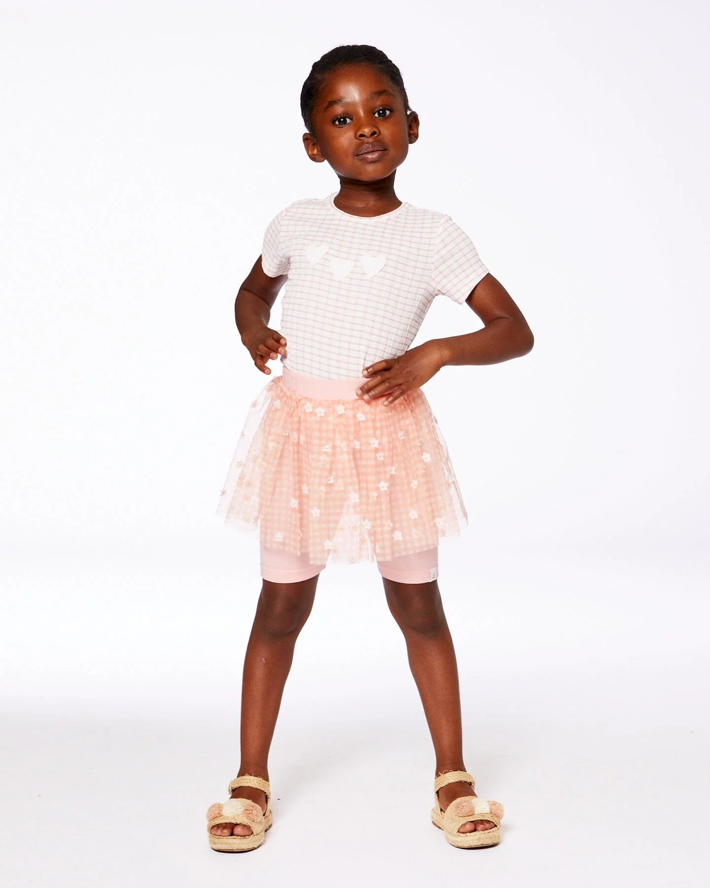 Crinkle Top With Applique Light Old Pink