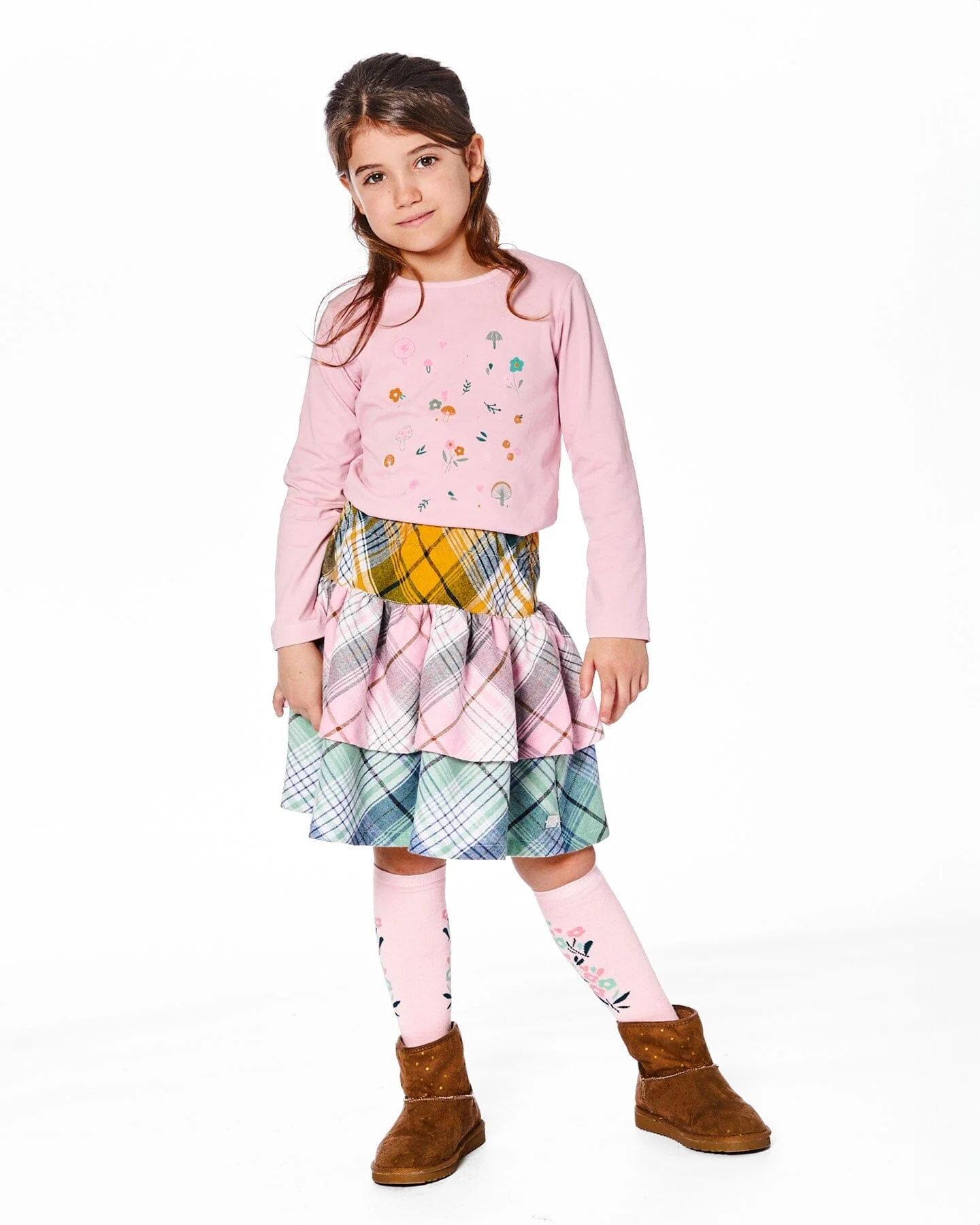 Organic Cotton Long Sleeve T-Shirt Dusty Pink