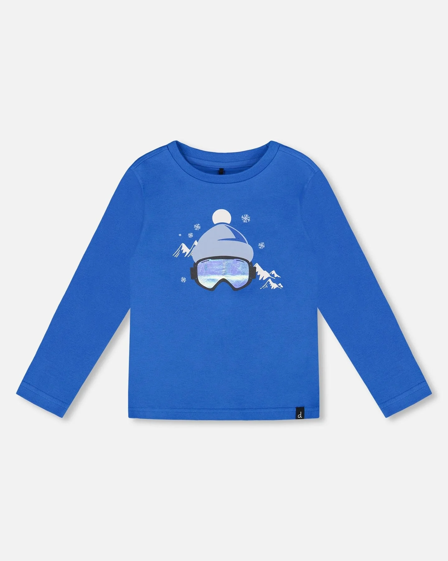 Long Sleeve Organic Cotton Jersey Tee Blue