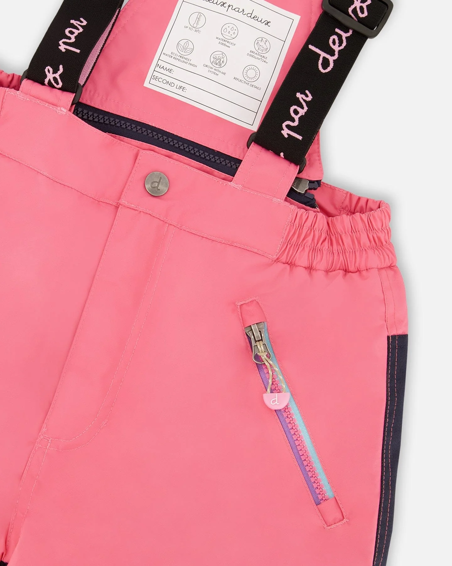 Two-Piece Play Snowsuit With Printed Jacket And Solid Pant Candy Pink