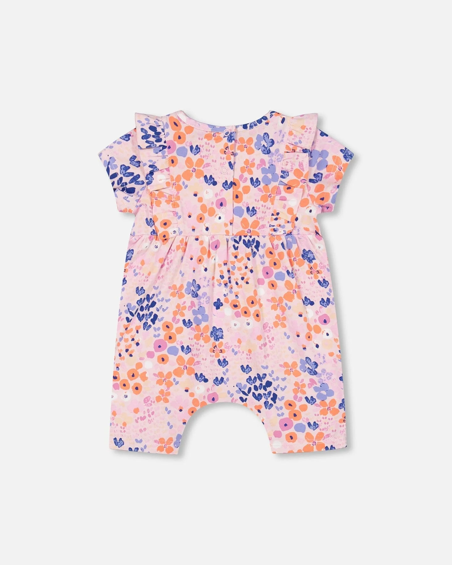 Organic Cotton Romper Lavender Printed Fields Flowers