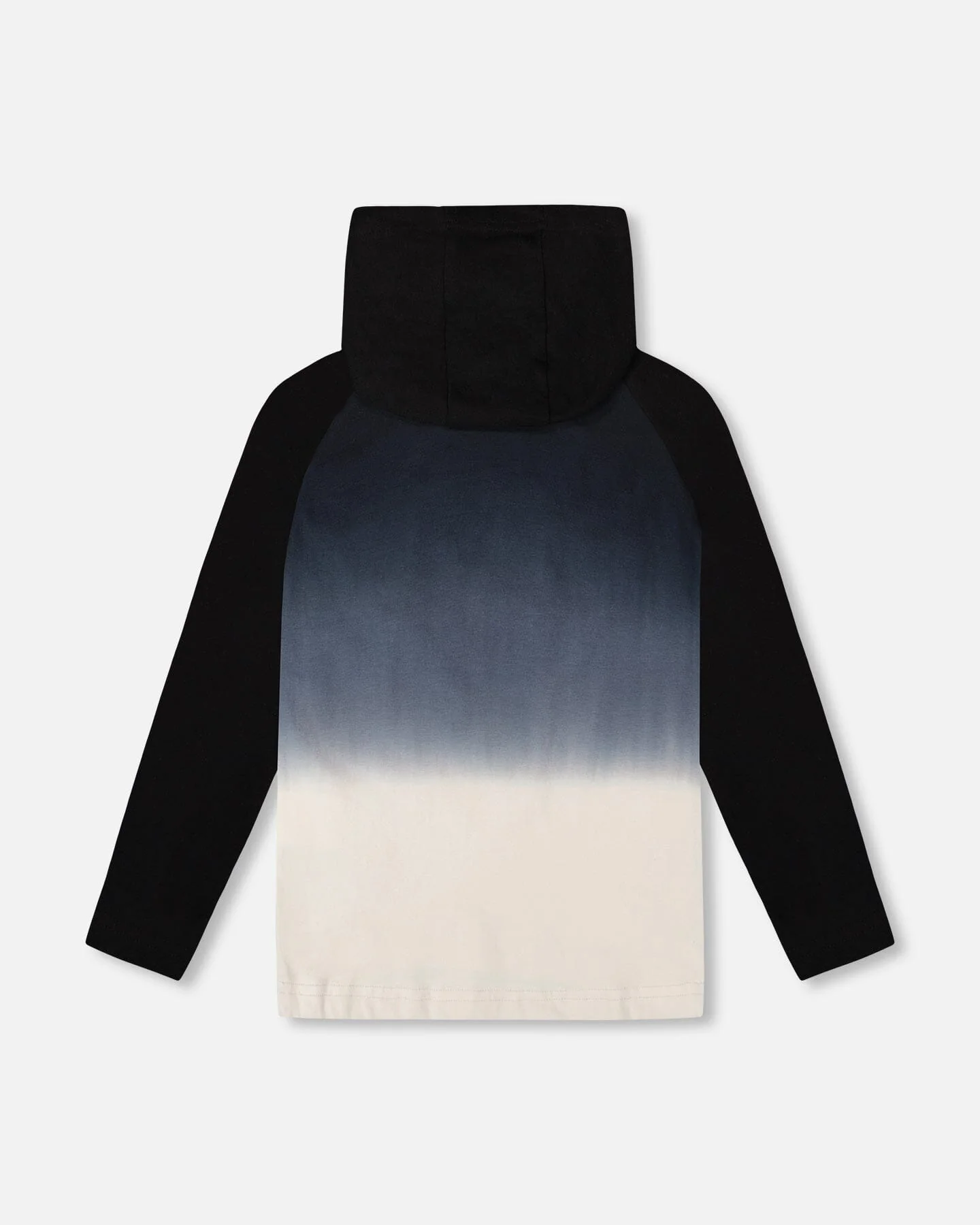 Organic Cotton Jersey Hooded Raglan Sleeve Tee Black