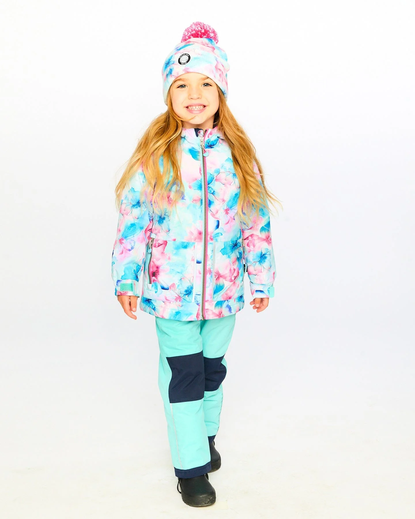 Two-Piece Chill Outerwear Set With Light Insulation Turquoise Blue
