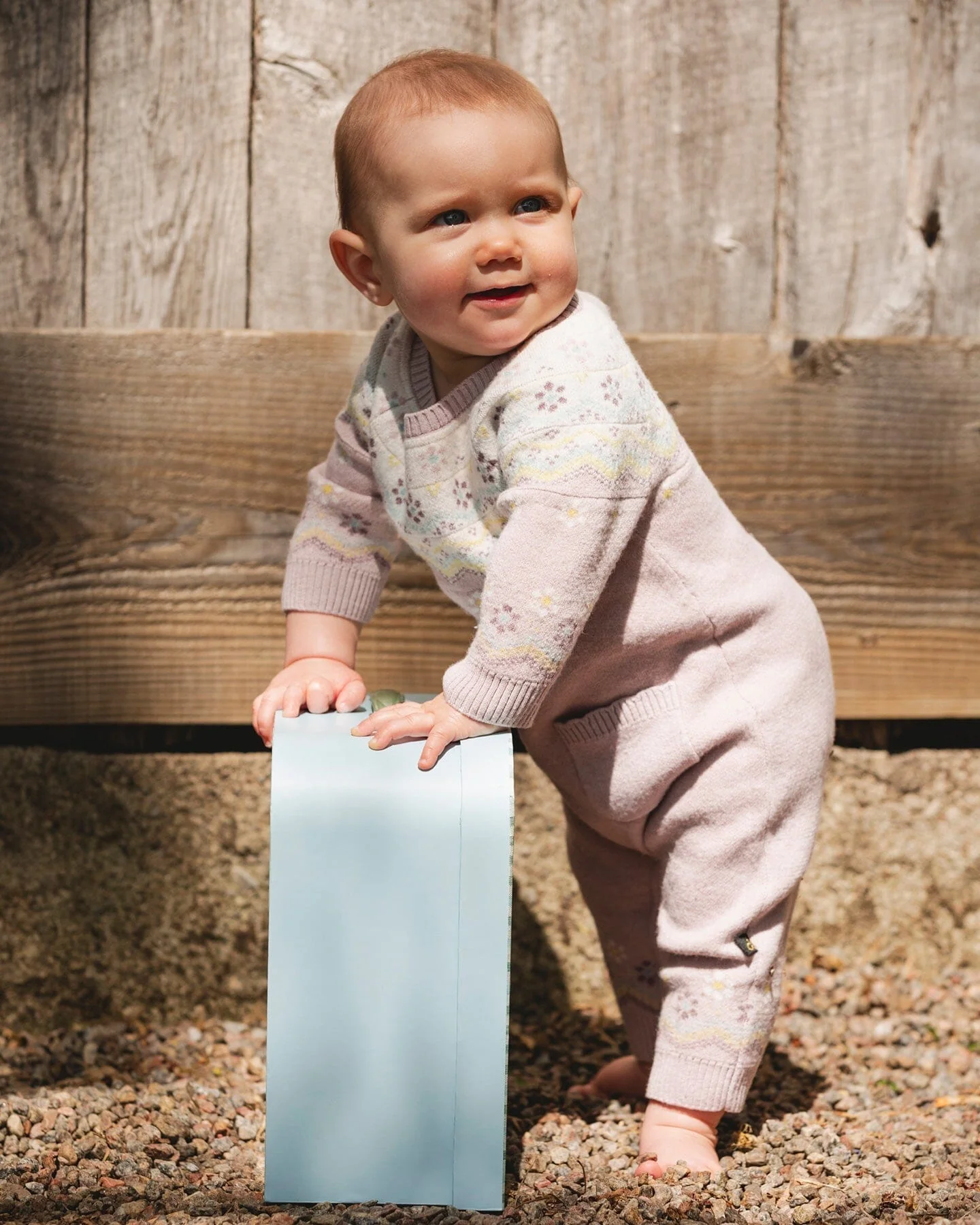 Jacquard Knitted Romper Keepsake Lilac