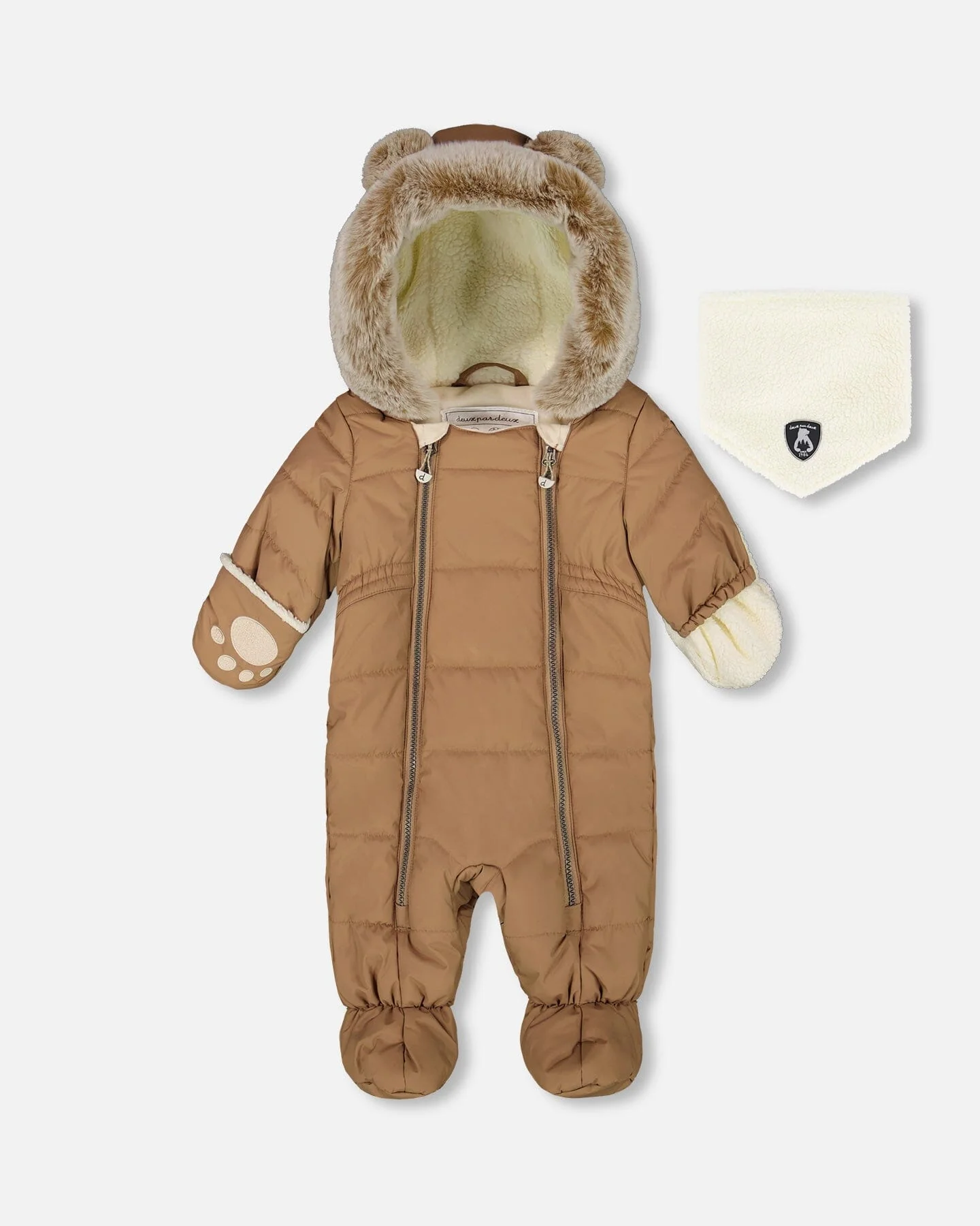 One-Piece Baby Layette Snowsuit Designed For Car Seat Chanterelle