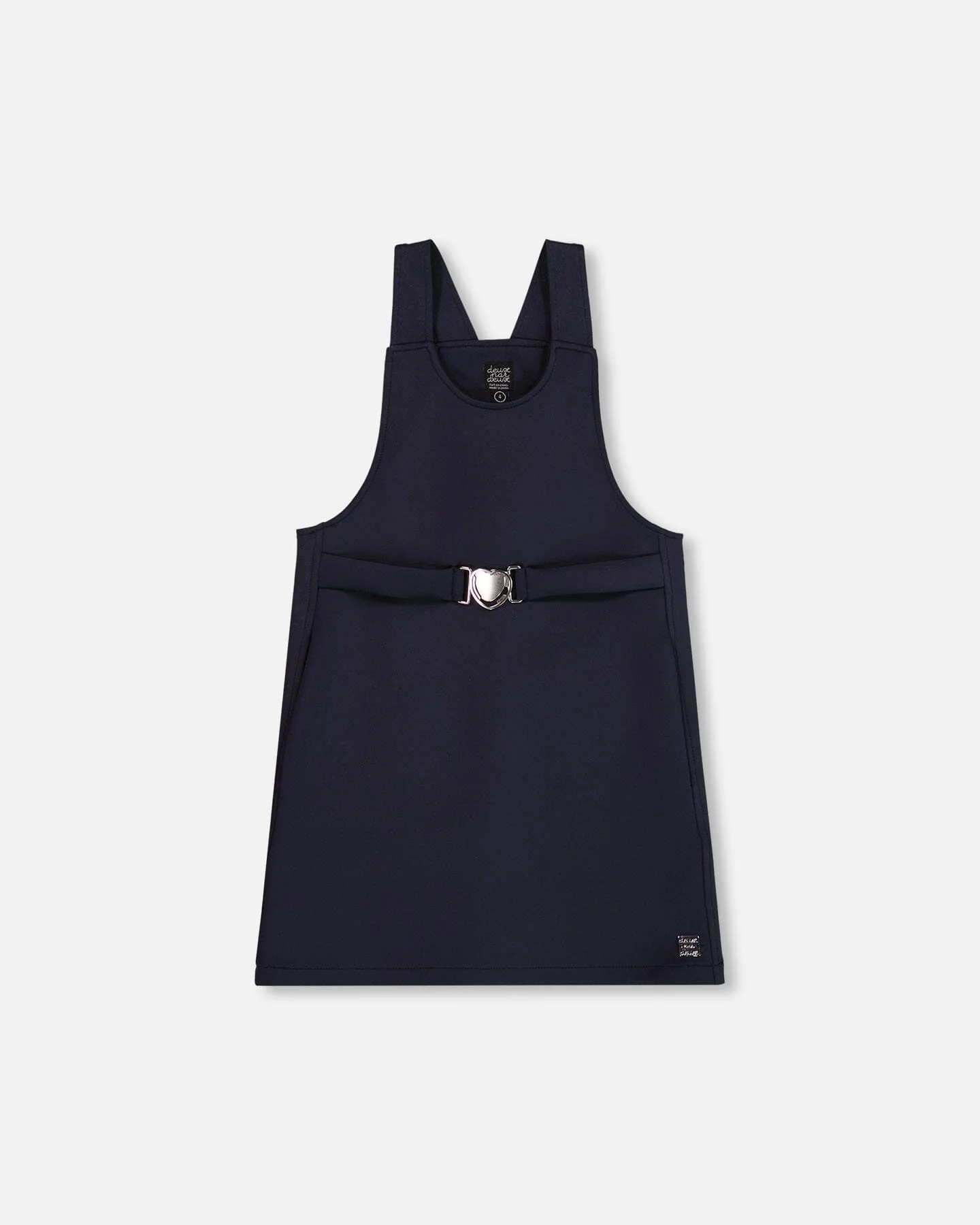 Milano Jumper Dress Navy Blue With Buckle Detail