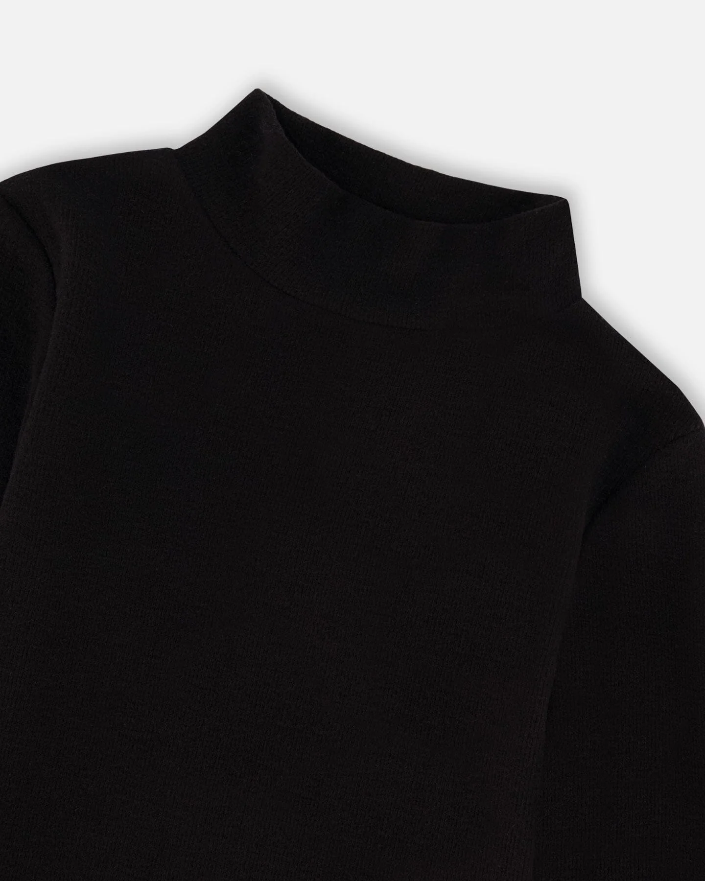 Super Soft Ribbed Mock Neck Top Black