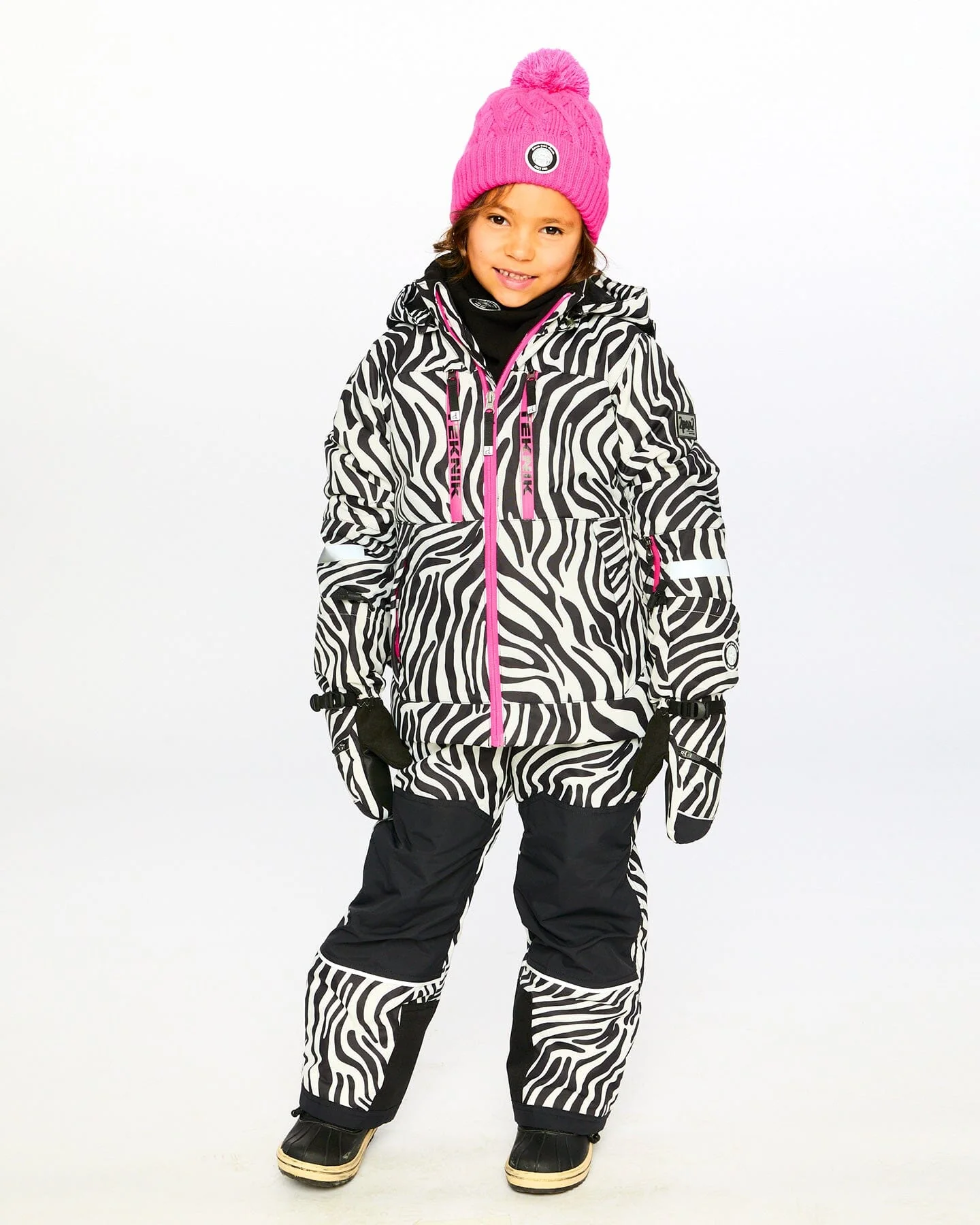 Winter Mittens Teknik Zebra Print